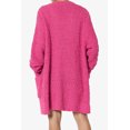 thumbnail image 2 of TheMogan Women's PLUS Loose Fit Popcorn Knit Long Sleeve Pocket Open Sweater Cardigan, 2 of 6