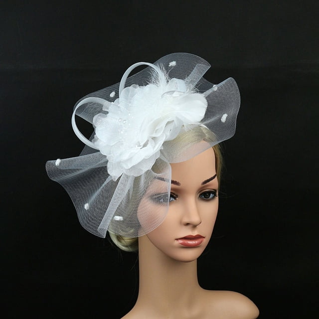 Chapeau de Cocktail pour Femmes Sinamay Fascinator Mariage Église Kentucky Derby Robe