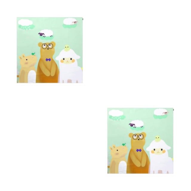 Decodeary Anti-Slide Design Childrens Crawling Carpet For Home And Dining Chair Children's Crawling Carpet Kid Game Activity Rug Bear 110*110cm 2Set