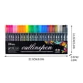 thumbnail image 3 of Double Line Outline Marker Pens Set, Metallic Ink for Highlighting on Glass, Ceramic, or Paper, 8ml Capacity, Vibrant Glitter Colors, 3 of 6