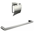 thumbnail image 1 of Chrome Plated Toilet Paper Holder With Single Rod Towel Rack Accessory Set AI-13331, 1 of 5