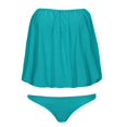 thumbnail image 4 of Womens Strapless Two Piece Bikini Swimsuit Swimwear Bathing Beach Suit Plus size, 4 of 6