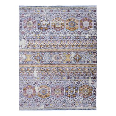 Linon Tapis Mystic Heriz Polyester 6 Pieds6 Pouces X 9 Pieds3 Pouces en Ivoire