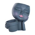 thumbnail image 3 of Face Pot de Plantation Visage Pots de Fleurs Doubles en un pour Plantes d'Intérieur et d'Extérieur Pot Tête en Résine avec Trou de Drainage Mignon Pots de Plantes Lady, 3 of 6
