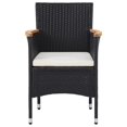 thumbnail image 5 of vidaXL 3 Piece Garden Dining Set Black, 5 of 5