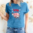 thumbnail image 1 of Pisexur T-shirt de la Saint-Valentin pour Femmes, Imprimé Amour, Manches Courtes, Col Rond, 1 of 5