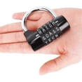 thumbnail image 1 of Gym Locker Lock,5 Letter Word Lock,5 Digit Combination Lock,Safety Padlock for School Gym Locker,Sports Locker,Fence,Toolbox,Case,Hasp Storage (Black), 1 of 4