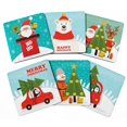 thumbnail image 1 of Inkdotpot Set of 6 Drink Coasters Easy Clean 4-inch SquareCoastersCork Base,Reusable,Christmas, 1 of 8