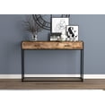 thumbnail image 3 of Safdie & Co. Table Console 48L Bois Brun Récupéré 2 Tirroirs Métal Noir, 3 of 4