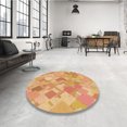 thumbnail image 4 of Ahgly Company Tapis de Zone Carré Lavable en Machine Jaune Orange, 3 Pieds Carré, 4 of 7