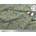 thumbnail image 2 of Soimoi Poly Georgette Fabric Leaves & Aster Floral Decor Fabric Printed Yard 42 Inch Wide, 2 of 3