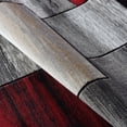 thumbnail image 4 of Ladole Rugs Red / Blue Grey Black Contemporary Geometric Design Modern Area Rug Carpet Approx. 3x5, 3x10, 4x6, 5x7, 8x10, 9x12 Feet, 4 of 5