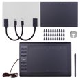 thumbnail image 1 of Cacagoo 10x6 Inch Graphics Drawing Tablet 5080LPI 8192 Levels Battery-Free Stylus Black, 1 of 7