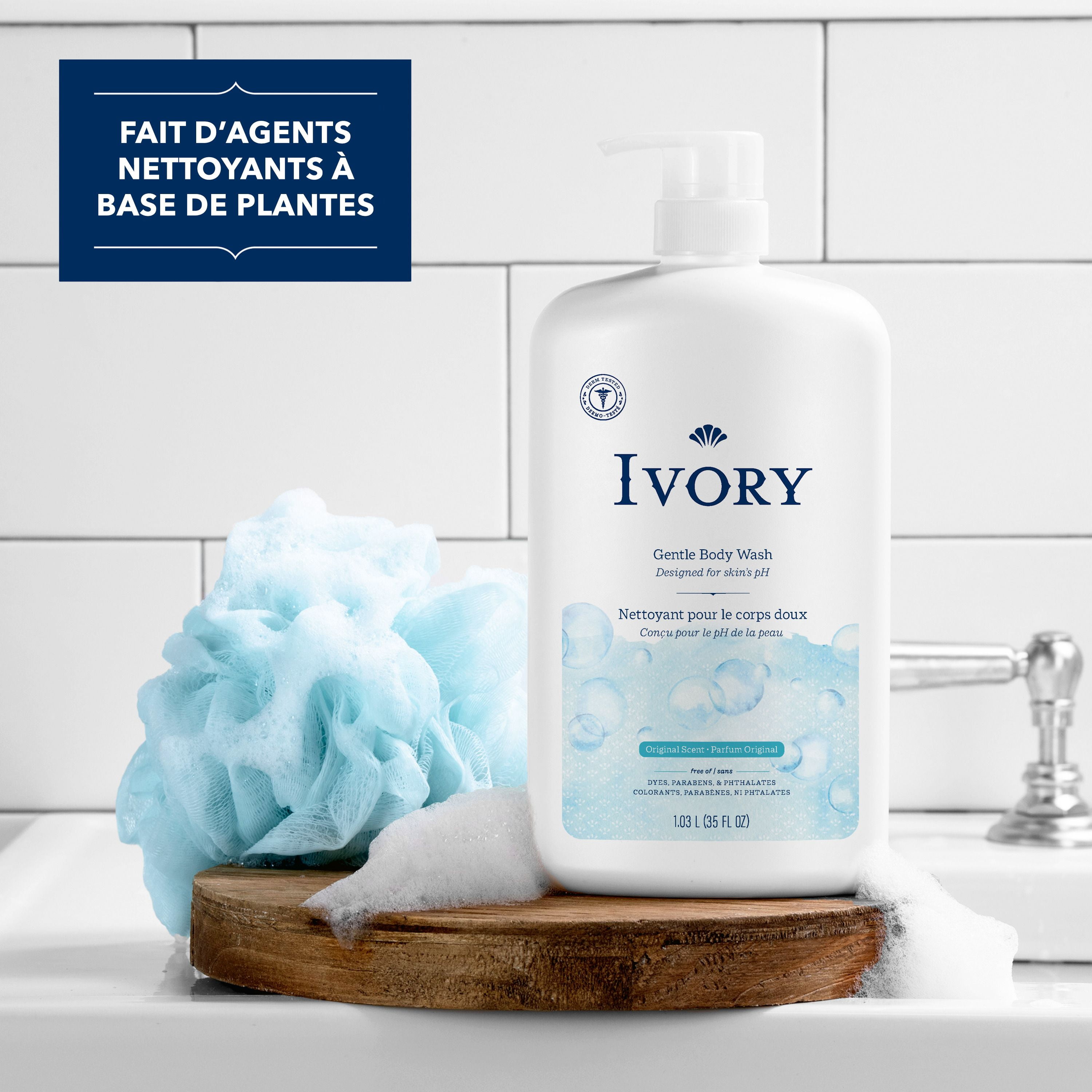 Ivory Nettoyant pour le Corps Doux & Délicat, Parfum Original