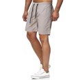 thumbnail image 1 of HIMONE Men Sweat Shorts Casual Loose Homewear Solid Color Trunks Elastic Waist Quick Dry Beach Short Pants, 1 of 4