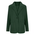 thumbnail image 3 of ManxiVoo Cardigan Blazer Professionnel pour Femmes, Ouvert à l'Avant, Léger, Tenue de Bureau Polyvalente, Pièce de Superposition de Printemps, Taille g, Vert, 3 of 6