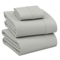 thumbnail image 1 of RUVANTI Draps 100 % Coton – Parure de Lit en Percale pour Lit Simple, Rafraîchissante et Respirante, Résistante et d'Un Toucher Doux et Confortable, Bonnet de 40 cm, Ensemble 3 Pcs, Argent, 1 of 7