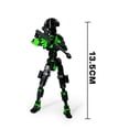 thumbnail image 2 of 13 Action Figure, 13 Action Figure 3D Printed Multi-Jointed Movable, Dummy 13 Action Figure, Creative Decompression Action Doll Set Assembly Model Ornament, Purple, 2 of 2
