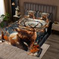 thumbnail image 2 of Ensemble de Courtepointe Renne Attrape-Rêves Ensemble Couvre-Lit King, Ensemble de Couvre-Lit Plume Boho Animaux de la Forêt Matelassés, Décor Bohème Exotique, 2 of 5