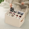 thumbnail image 4 of Matoen Storage Box with Lid for Home Use Fabric Folding Storage Box Multi Grids Wardrobe Underwear and Underwear Sorting Box, 4 of 6