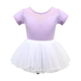thumbnail image 2 of AherBiu Baby Girl Clothes Rompers Skirt Jumpsuits Solid Color Shorts Rompers Long Sleeve Stretch Ballet Dance Bodysuit Performance Costume, 2 of 5