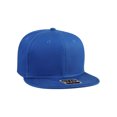 thumbnail image 1 of Cotton Twill Flat Bill 6 Panel Mid Profile Snapback Hat, Royal, 1 of 2