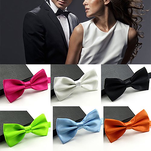 Nœud Papillon Classique Uni pour Homme, Cravate, Smoking, Mariage, Fête, Nœud Papillon Ajustable