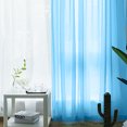 thumbnail image 4 of MAWCLOS Rideau de Fenêtre 2 Panneaux Rideaux Transparent Long Voile Transparent Poche pour Tringle Uni Blanc Habillages Basique Plusieurs Tailles Bleu 2 Pcs-L : 28 Pouces x H : 91 Pouces, 4 of 5