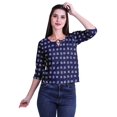 thumbnail image 1 of Moomaya Printed Keyhole Neck Ring Top Casual 3/4th Sleeve Tees Tank Tunic Top, 1 of 5