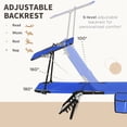 thumbnail image 4 of Outsunny 2 Piece Folding Chaise Lounges with Adjustable Backrest, Blue, 4 of 10