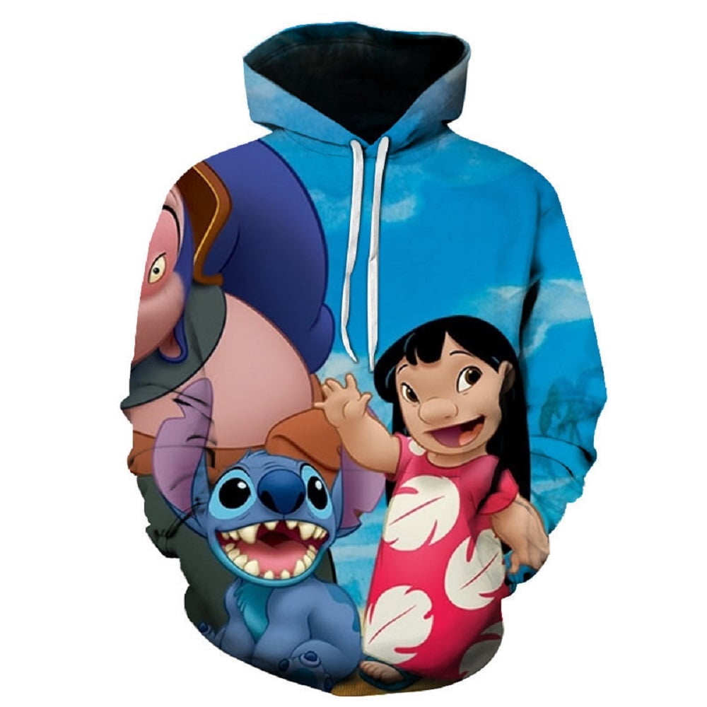 Stich Hoodies Jackets 3D Printed Anime Pullover Hoodie Sweatshirt