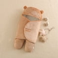thumbnail image 2 of XZNGL Newborn Baby Boy Girl Cute Print Flannel Receiving Sleeping Blanket Wrap Swaddle, 2 of 3