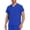 Blue, variant on Amzcrzy Scrubs for Men Solid Color V Neck Scrub Tops Fashion Short Sleeve Workwear Nursing Scrubs with Pockets