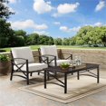 thumbnail image 2 of Crosley Furniture Kaplan 3Pc Fabric Conversation Set in Oil Bronze/Oatmeal, 2 of 7