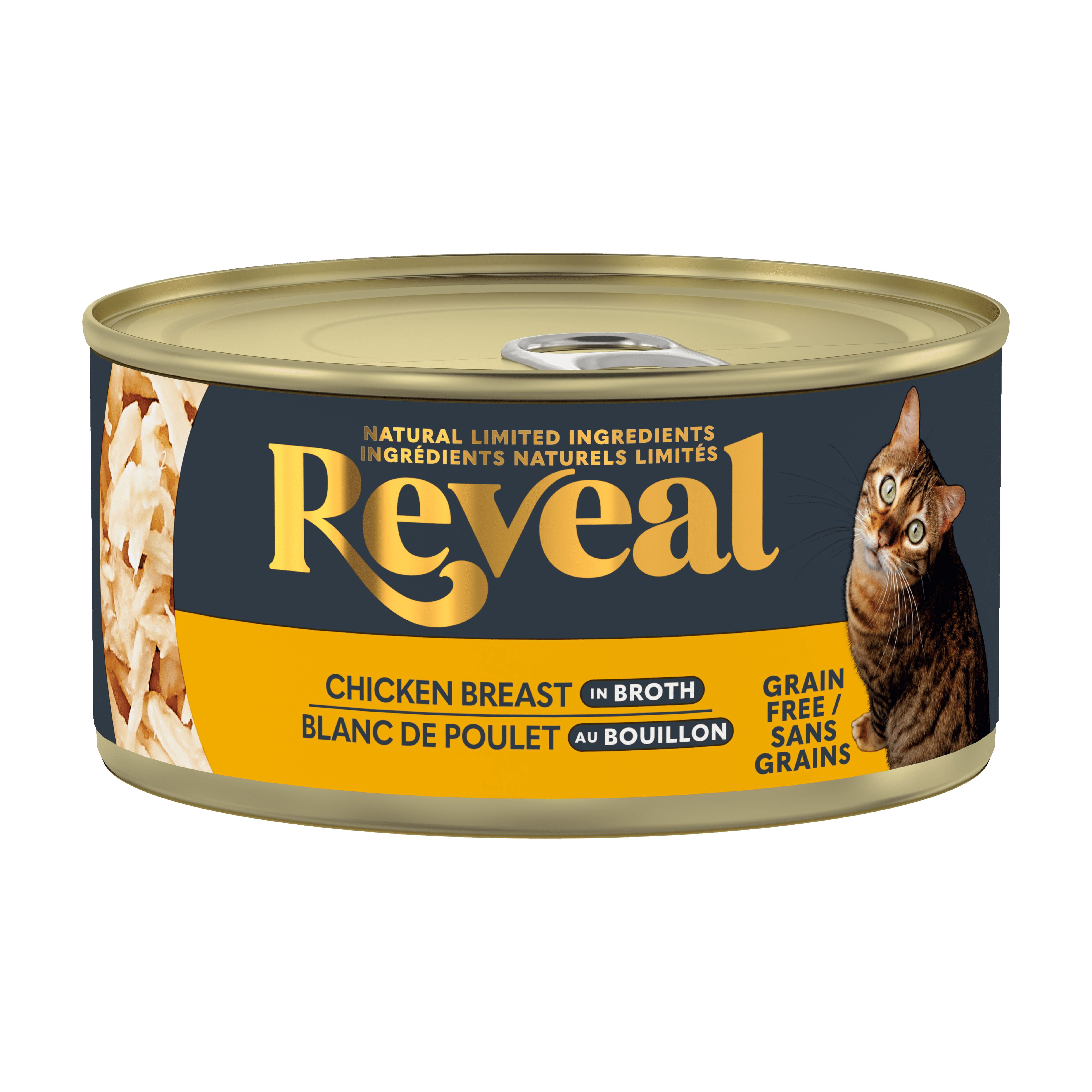 Reveal Natural Wet Cat Food Chicken Breast in Broth 70g Can