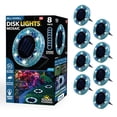 thumbnail image 1 of Bell + Howell 6 LED Round Blue Mosaic Solar Powered Disk Lights - 8 Pack with Auto On/Off for Garden and Lawn, 1 of 8