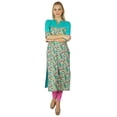 thumbnail image 2 of Bimba Kurta Kurti Personnalisée en Coton pour Femmes, Ethnique Indienne, Haut à Manches 3/4, Tunique Décontractée, 2 of 6