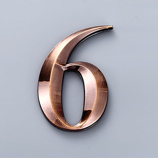 TopLLC Modern House Numbers Mailbox Numbers 0-9 Self-Adhesive Street Door Home Address Metal Numbers For Outside Or Inside Signs Easy Install Digital Stickers