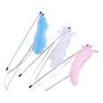 thumbnail image 3 of Cat Wand Toy Furry Ribbon Bell Cute Cat Teaser Toy Kitten Play Toy for Training, 3 of 10