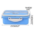 thumbnail image 2 of Bento Boxes Aqestyerly Double-Layer Bento Box Japanese-Style Microwave Lunch Box Office Worker Reducing Meal Divided Lunch Box, 2 of 2