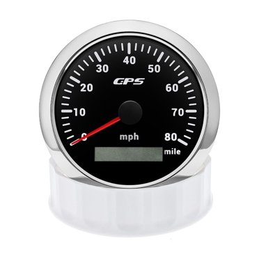 Météo GPS 80MPH avec Antenne GPS 85MM Vitesse Universelle Ga 7couleurs Rétroéclairage Compatible Moteur à Cordes Marine Bateau Voiture