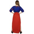 thumbnail image 4 of Bimba Robe Longue Maxi Taille Empire pour Femmes Manches 3/4 Robe d'Été Élégante pour les Vacances, 4 of 8