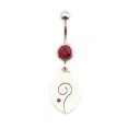 thumbnail image 4 of Belly Button Ring with Spiral and Cubic Zirconia Stone 14g, 4 of 6