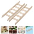 thumbnail image 3 of LOVEVER 2Pcs Miniature Wooden Ladders Miniature Simulation Ladder Toy Wooden Mini House Furniture, 3 of 5