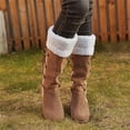 thumbnail image 4 of LSLJS Bottes de Neige à Talons Compensés pour Femmes avec Pompons, Manches Hautes, Bout Rond, Bottes de Marche d'Extérieur, 4 of 6