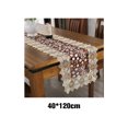 thumbnail image 3 of relayinert Comfortable Crochet Lace Table Runner For Easy Care Wedding Easy Wash Fitting wine red 40*120cm 1Set, 3 of 6