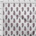 thumbnail image 2 of oneOone Cotton Poplin Fabric Leaves & Paisley Block Printed Craft Fabric BTY 42 Inch Wide, 2 of 4
