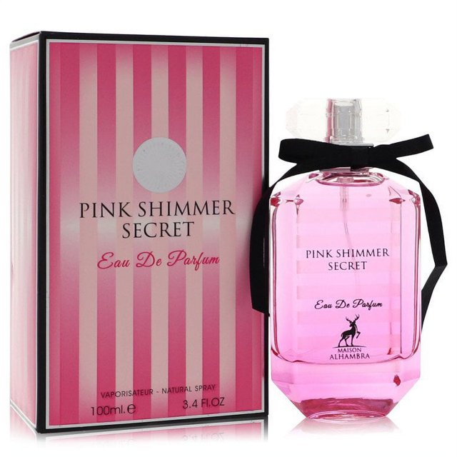Pink Shimmer Secret Eau De Parfum Spray By Maison Alhambra-3.4 oz