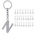 thumbnail image 2 of Key Chain Rhinestone A to Z Design Pendant Keychain Key Ring for Handbag Decor, 2 of 8