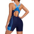 thumbnail image 5 of Charmo Women Boyleg One Piece Swimsuit Racerback Athletic Training Bathing Suit, 5 of 5